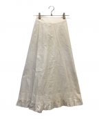 -M- [medium]ミディアム）の古着「スカラップスカート primrose」｜ホワイト