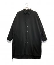 Lui's (ルイス) サイドスリットビッグシルエットシャツコート ブラック サイズ:F