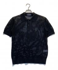 FRED PERRY (フレッドペリー) ニットポロシャツ ブラック サイズ:M