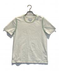 BOTTEGA VENETA (ボッテガベネタ) オーバーロックステッチデザインTシャツ ホワイト サイズ:XS