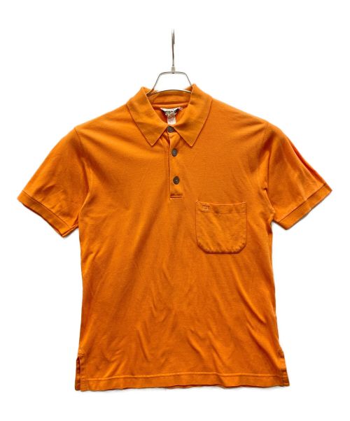 HERMES（エルメス）HERMES (エルメス) Hロゴポロシャツ オレンジ サイズ:Sの古着・服飾アイテム