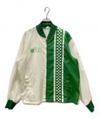 LAKESJACKETレイカースジャケット）の古着「USA製ジップジャケット」｜ホワイト×グリーン