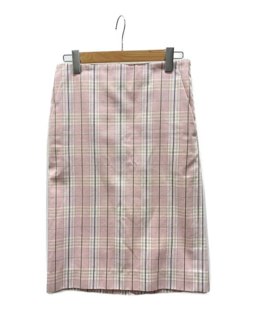 DRAWER（ドゥロワー）DRAWER (ドゥロワー) チェックスカート ピンク サイズ:38の古着・服飾アイテム