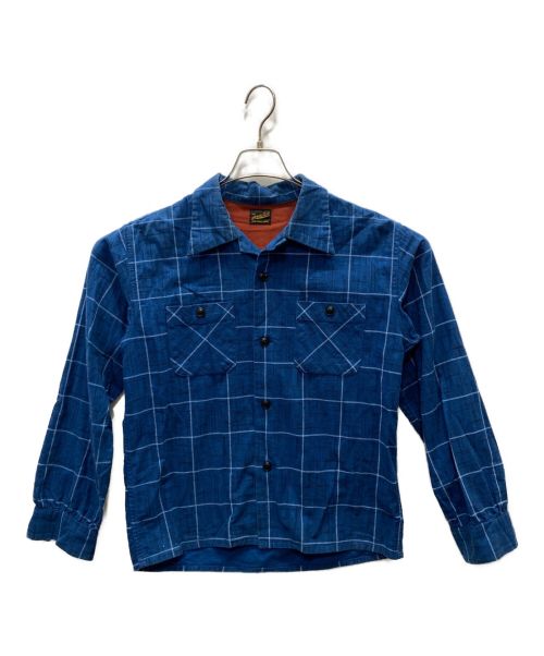 TENDERLOIN（テンダーロイン）TENDERLOIN (テンダーロイン) T-PRINTフランネルシャツ ブルー サイズ:Ｘ-ＳＭＡＬＬの古着・服飾アイテム