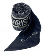 Christian Diorクリスチャン ディオール）の古着「30 MONTAIGNE ミッツァ スカーフ」｜ブラック×ホワイト