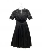 LAGUNA MOONラグナムーン）の古着「LADYオーバーレースギャザードレス」｜ブラック