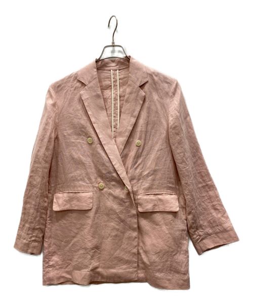 SLOBE IENA（スローブ イエナ）SLOBE IENA (スローブ イエナ) リネンテーラードジャケット ピンク サイズ:表記なしの古着・服飾アイテム