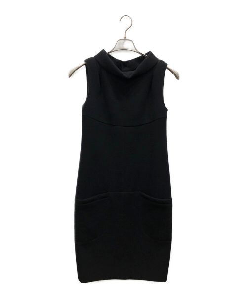 CHANEL（シャネル）CHANEL (シャネル) バックVウールノースリーブドレス ブラック サイズ:38の古着・服飾アイテム