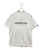 LOOPWHEELER×mongo6ループウィラー×モンゴ6）の古着「コラボプリントTシャツ」｜ホワイト
