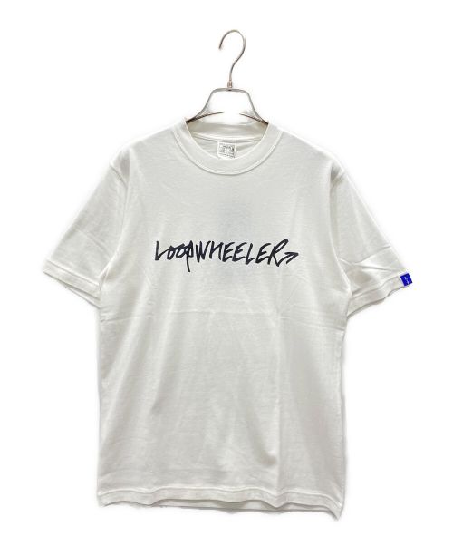 LOOPWHEELER（ループウィラー）LOOPWHEELER (ループウィーラー) mongo6 (モンゴ6) コラボプリントTシャツ ホワイト サイズ:Mの古着・服飾アイテム
