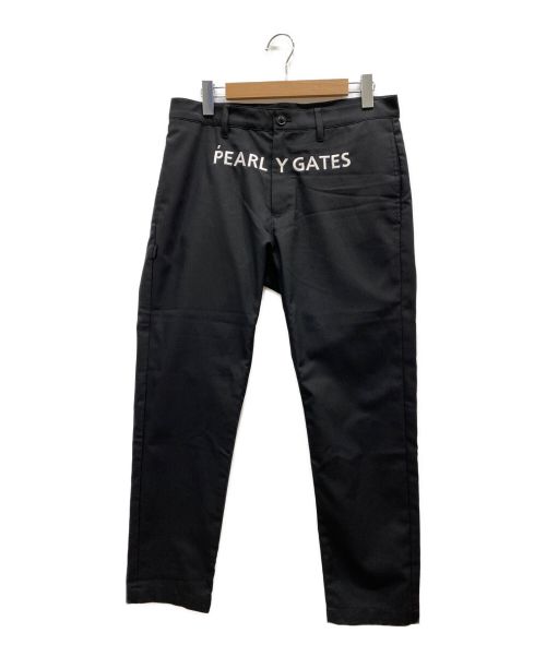 PEARLY GATES（パーリーゲイツ）PEARLY GATES (パーリーゲイツ) ポリエステルウールカルゼ ストレッチパンツ ブラック サイズ:6の古着・服飾アイテム