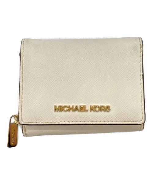 MICHAEL KORS（マイケルコース）MICHAEL KORS (マイケルコース) コンパクト3つ折り財布 ホワイトの古着・服飾アイテム