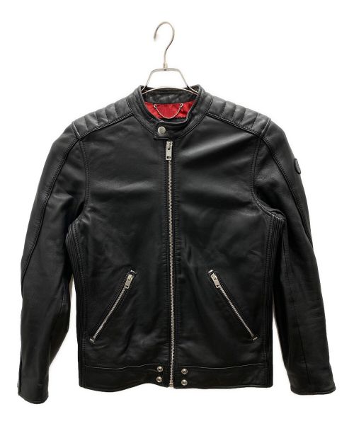 DIESEL（ディーゼル）DIESEL (ディーゼル) シングルライダースジャケット ブラック サイズ:Sの古着・服飾アイテム