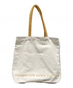 FONDATION LOUIS VUITTONフォンダシオン ルイ・ヴィトン）の古着「キャンバストートバッグ」｜ホワイト×ブラウン