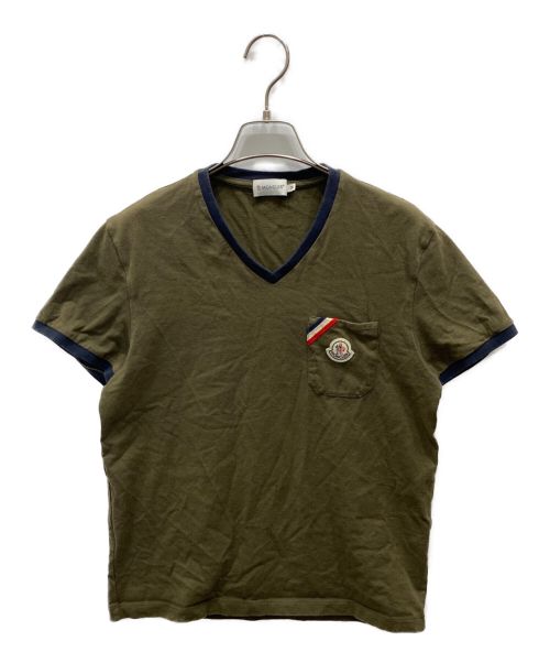 MONCLER（モンクレール）MONCLER (モンクレール) ワッペンポケットTシャツ オリーブ サイズ:Mの古着・服飾アイテム