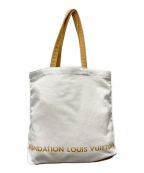 FONDATION LOUIS VUITTONフォンダシオン ルイ・ヴィトン）の古着「キャンバストートバッグ」｜ホワイト×ベージュ