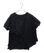 B Yohji Yamamotoビーヨウジヤマモト）の古着「2シルケット 天竺3重半袖Tシャツ」｜ブラック
