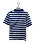 Saint Laurent Paris (サンローランパリ) ボーダーポロシャツ ブルー×ホワイト サイズ:S：6800円
