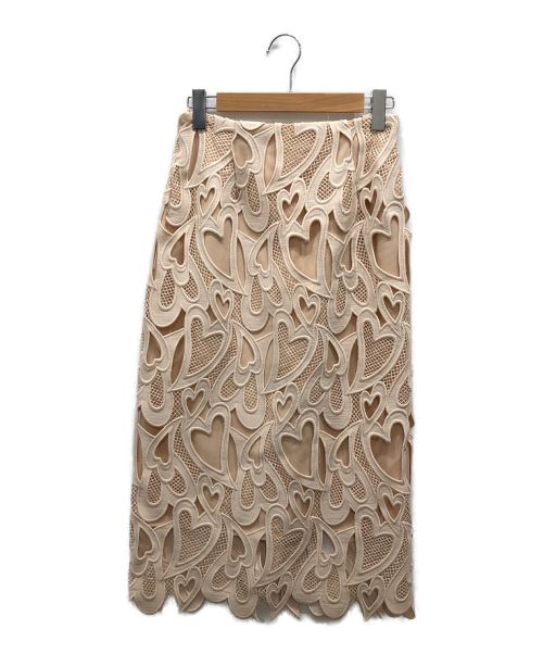 CELFORD（セルフォード）CELFORD (セルフォード) ハートレーススカート ベージュ サイズ:38の古着・服飾アイテム