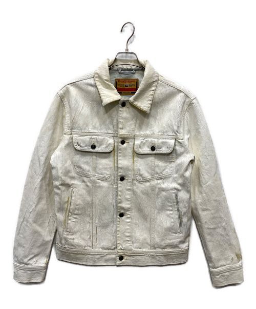 DIESEL（ディーゼル）DIESEL (ディーゼル) ペイントコーティング加工デニムジャケット ホワイト サイズ:Sの古着・服飾アイテム