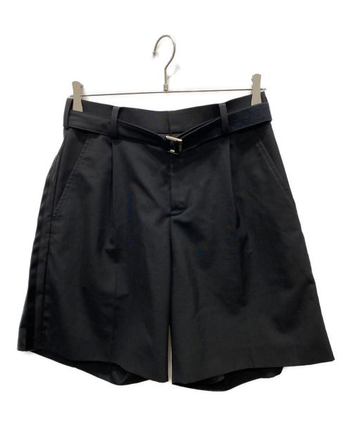sacai（サカイ）sacai (サカイ) ベルテッド バミューダショーツ ブラック サイズ:1の古着・服飾アイテム