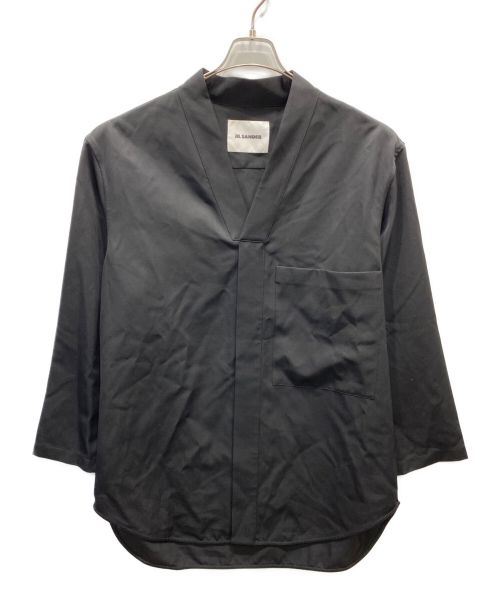 JIL SANDER（ジルサンダー）JIL SANDER (ジルサンダー) 着物カラーオーバーサイズシャツ ブラック サイズ:SIZE 42/16 1/2の古着・服飾アイテム