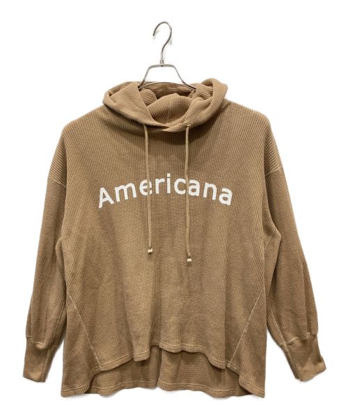 Americana（アメリカーナ）Americana (アメリカーナ) ワッフルパーカー ベージュ サイズ:　の古着・服飾アイテム