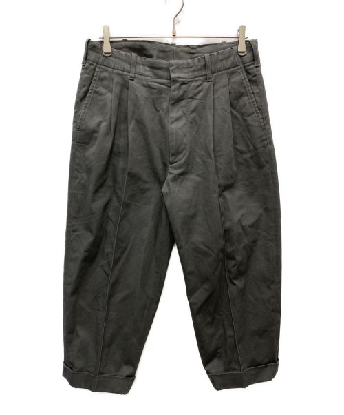 STEVEN ALAN（スティーブンアラン）STEVEN ALAN (スティーブンアラン) STRC DRILL 2PLEATED PANTS-BOLD グレー サイズ:Lの古着・服飾アイテム