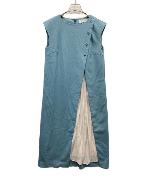 LAGUNA MOON（ラグナムーン）LAGUNA MOON (ラグナムーン) サイドランダムプリーツデザインワンピース ブルー サイズ:Sの古着・服飾アイテム