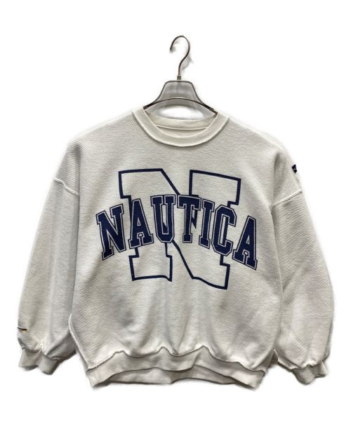 NAUTICA（ノーティカ）NAUTICA (ノーティカ) FREAK'S STORE (フリークスストア) 別注スウェット ホワイト サイズ:Mの古着・服飾アイテム