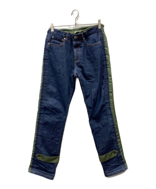 sacai（サカイ）sacai (サカイ) A.P.C. (アーペーセー) コラボ再構築パンツ インディゴ×グリーン サイズ:sの古着・服飾アイテム