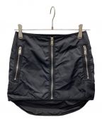 HERON PRESTONヘロンプレストン）の古着「Zip-Up Mini Skirt」｜ブラック