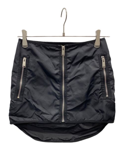 HERON PRESTON（ヘロンプレストン）HERON PRESTON (ヘロンプレストン) Zip-Up Mini Skirt ブラック サイズ:38の古着・服飾アイテム