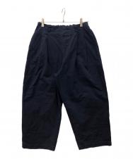 nest Robe (ネストローブ) コットンチノ近江晒 タックパンツ ネイビー サイズ:Free