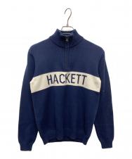 HACKETT LONDON (ハケットロンドン) ハーフジップコットンニット ネイビー サイズ:S 未使用品