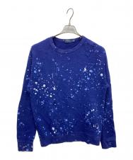 POLO RALPH LAUREN (ポロ・ラルフローレン) スプラッシュペイントデザインスウェット ブルー サイズ:L