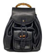 GUCCI (グッチ) バンブーレザーミニリュック ブラック