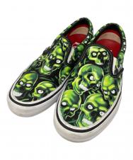 VANS (ヴァンズ) Supreme (シュプリーム) 18SS Skull Pile Slip On グリーン サイズ:UK7.5