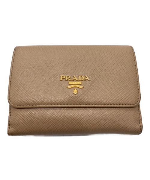 PRADA（プラダ）PRADA (プラダ) 2つ折り財布 ベージュ サイズ:なしの古着・服飾アイテム