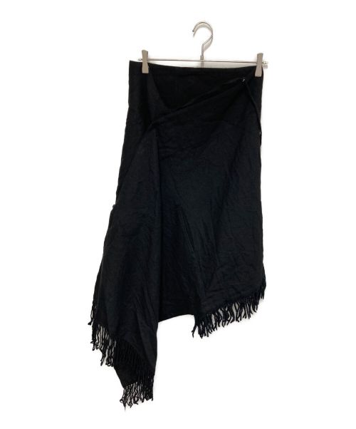 LIMI feu（リミフゥ）LIMI feu (リミフゥ) ウールフリンジラップスカート ブラック サイズ:Sの古着・服飾アイテム