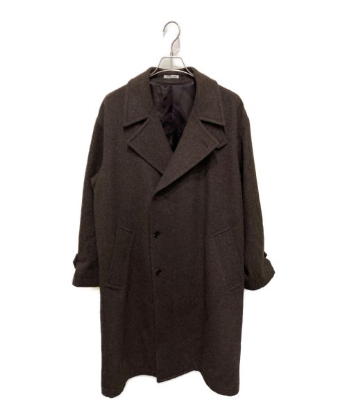 AURALEE（オーラリー）AURALEE (オーラリー) SUPER MILLED SHETLAND WOOL DOUBLE- BREASTED COAT ブラウン サイズ:3の古着・服飾アイテム