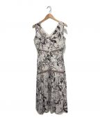 HER LIP TO）の古着「Floral Cut Out Long Dress」｜グレー