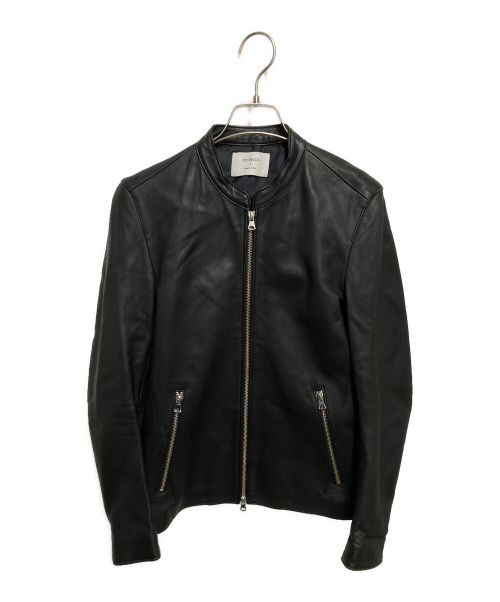 STUDIOUS（ステュディオス）STUDIOUS (ステュディオス) シングルライダースジャケット ブラック サイズ:1の古着・服飾アイテム