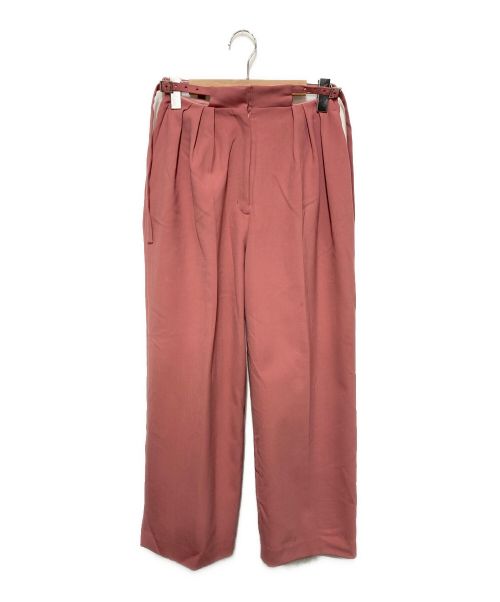 MAISON SPECIAL（メゾンスペシャル）MAISON SPECIAL (メゾンスペシャル) ナローベルトランダムタックパンツ ピンク サイズ:Sの古着・服飾アイテム