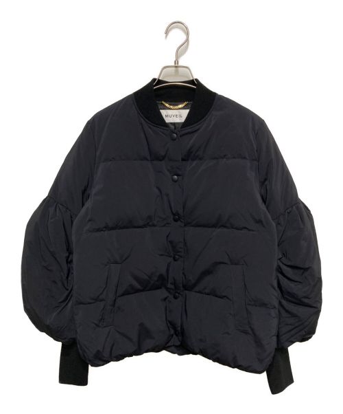 MUVEIL（ミュベール）MUVEIL (ミュベール) ボリュームスリーブマットダウンジャケット ブラック サイズ:38の古着・服飾アイテム