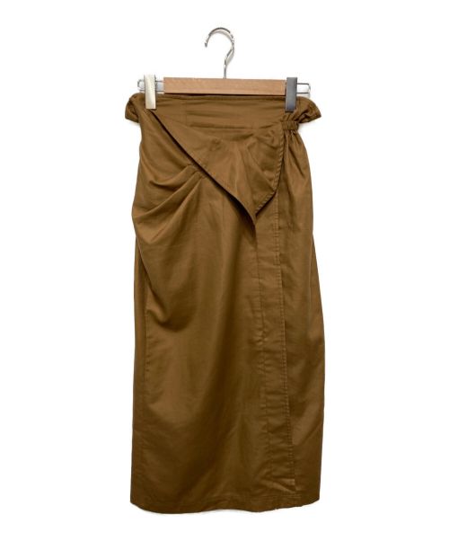 Mame Kurogouchi（マメクロゴウチ）Mame Kurogouchi (マメクロゴウチ) COTTON DOUBLE CLOTH SHIRT ブラウン サイズ:SIZE2の古着・服飾アイテム