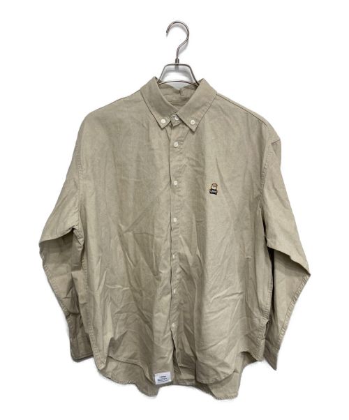 LIBERE（リベーレ）LIBERE (リベーレ) カワウソ刺繍ボタンダウンシャツ ベージュ サイズ:L 未使用品の古着・服飾アイテム