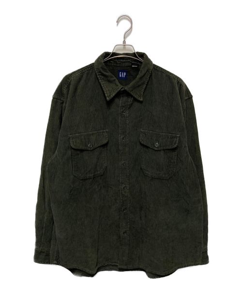 OLD GAP（オールドギャップ）OLD GAP (オールドギャップ) コーデュロイシャツ オリーブ サイズ:XLの古着・服飾アイテム