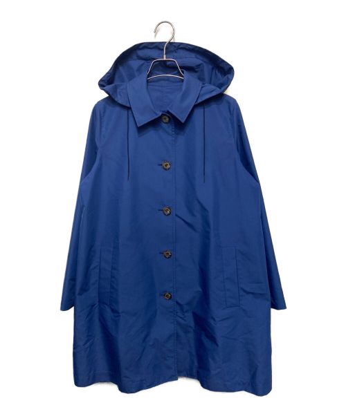 MACKINTOSH PHILOSOPHY（マッキントッシュフィロソフィー）MACKINTOSH PHILOSOPHY (マッキントッシュフィロソフィー) フード付ステンカラーコート ブルー サイズ:38の古着・服飾アイテム