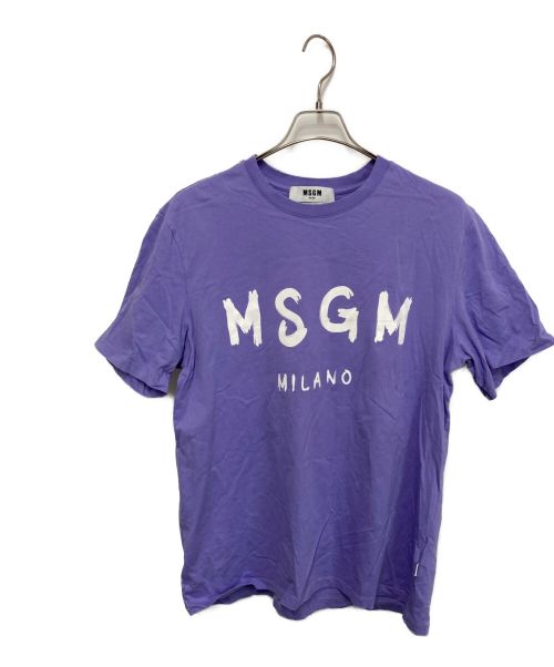 MSGM（エムエスジーエム）MSGM (エムエスジーエム) 手書きタイプロゴ Tシャツ パープル サイズ:Mの古着・服飾アイテム